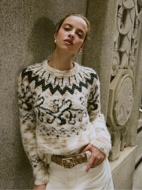 Tanya Taylor Duke Fair Isle Knit Top